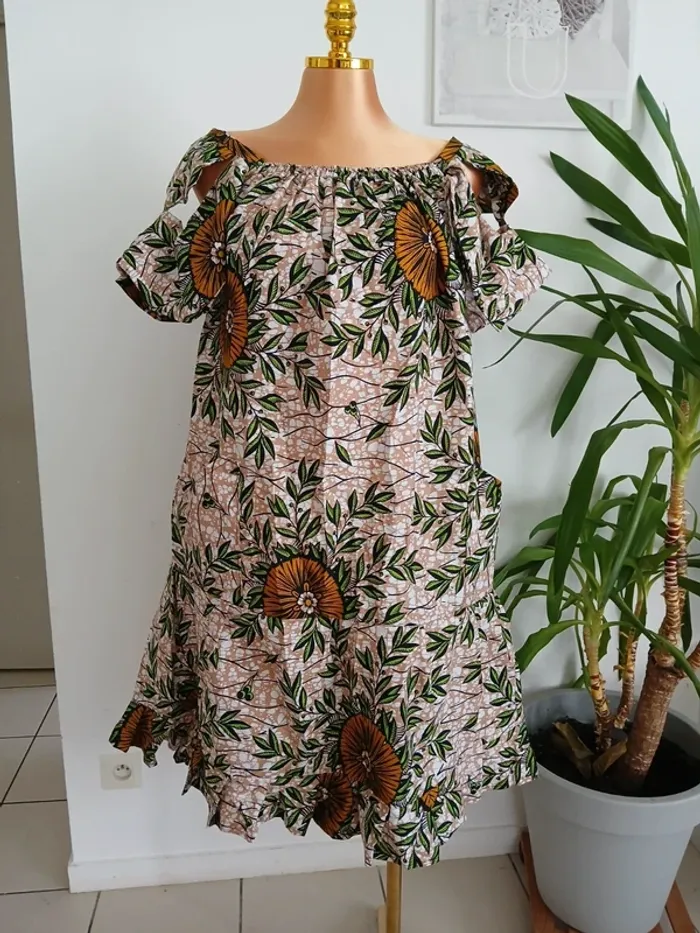 Robe Courte d'été à motifs Taille L🌿💝