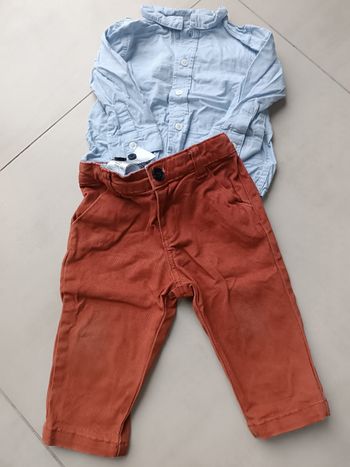 Pantalon+chemise manches longues