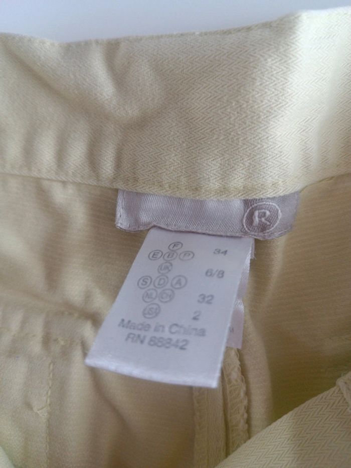 Pantacourt en coton couleur anis 34 - photo numéro 4