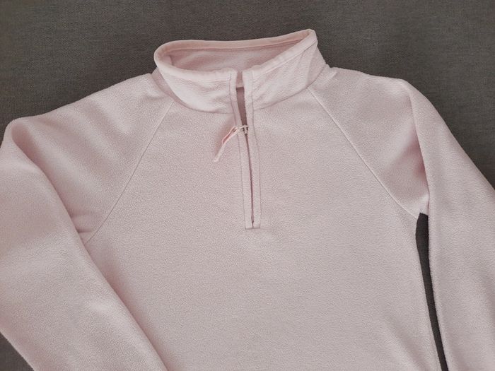 Veste polaire Decathlon 5 ans rose clair avec col montant zippé - photo numéro 2