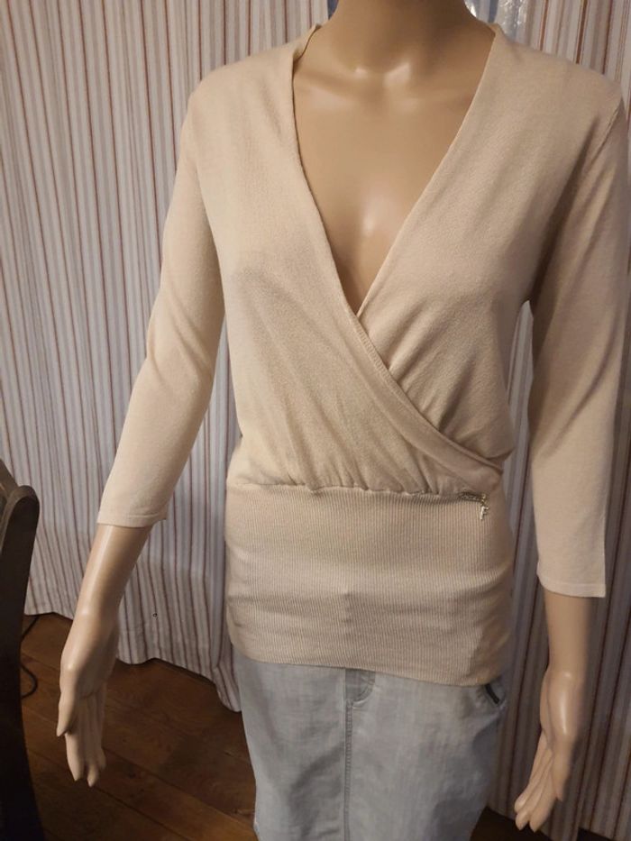Pull Beige Fracomina taille S - photo numéro 7