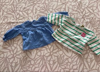 Lot de deux hauts à manches longues tape à l’œil 3mois 