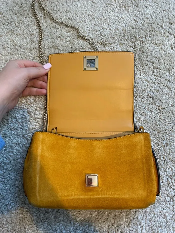 Sac nubuk jaune Mango - photo numéro 7