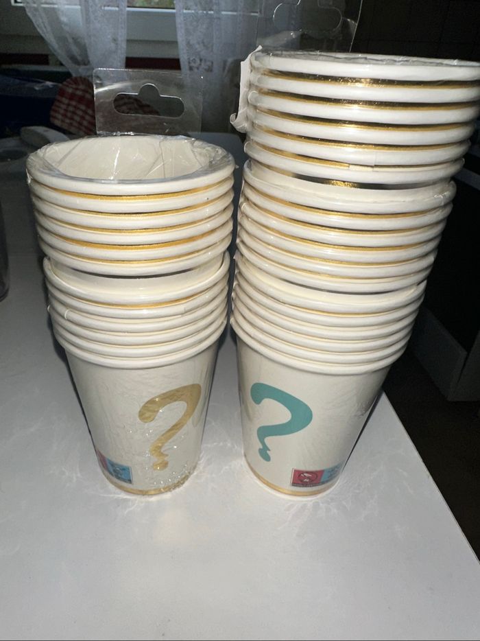 Lot 30 gobelets gender reveal