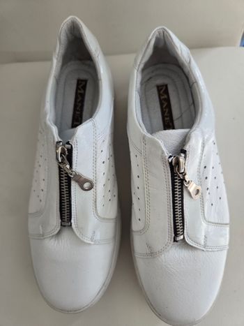 Baskets en cuir blanc Manet P 40.5