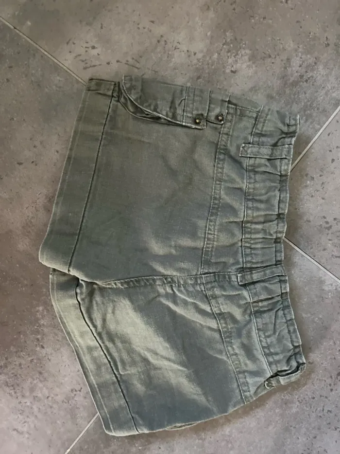 7/8 ans - short safari TAO kaki Lin et coton - photo numéro 3