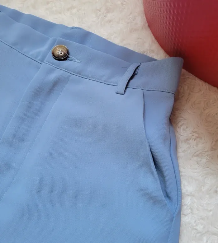 Pantalon large fluide bleu clair - photo numéro 5