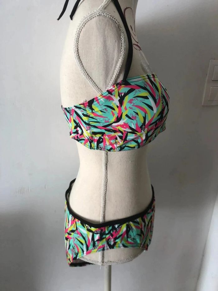 Sublime bikini olaian taille 46 95 D fR motifs feuilles multicolores très bon état - photo numéro 10
