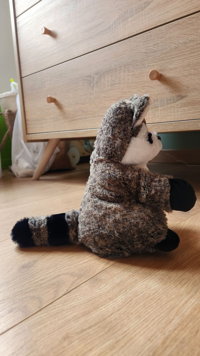 Marionnette raton laveur en peluche - photo numéro 2