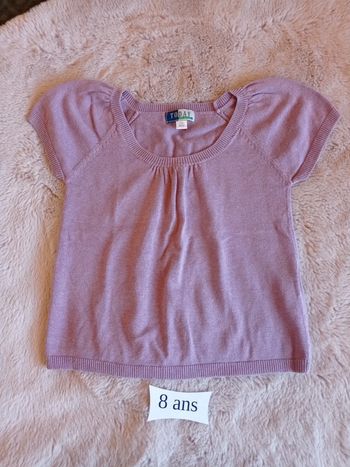 Pull manches courtes 8 ans