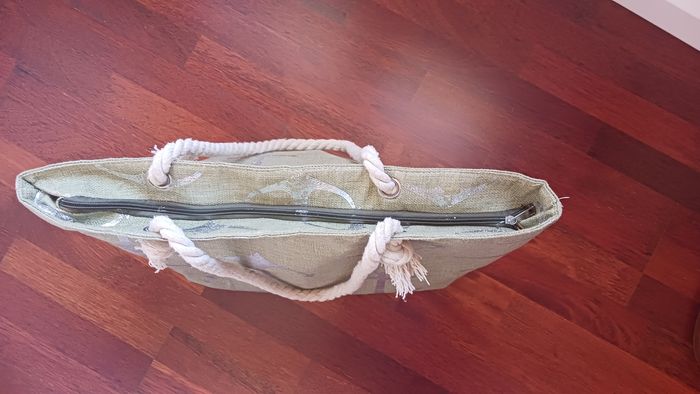 Sac vert motif ancres argentées - photo numéro 3