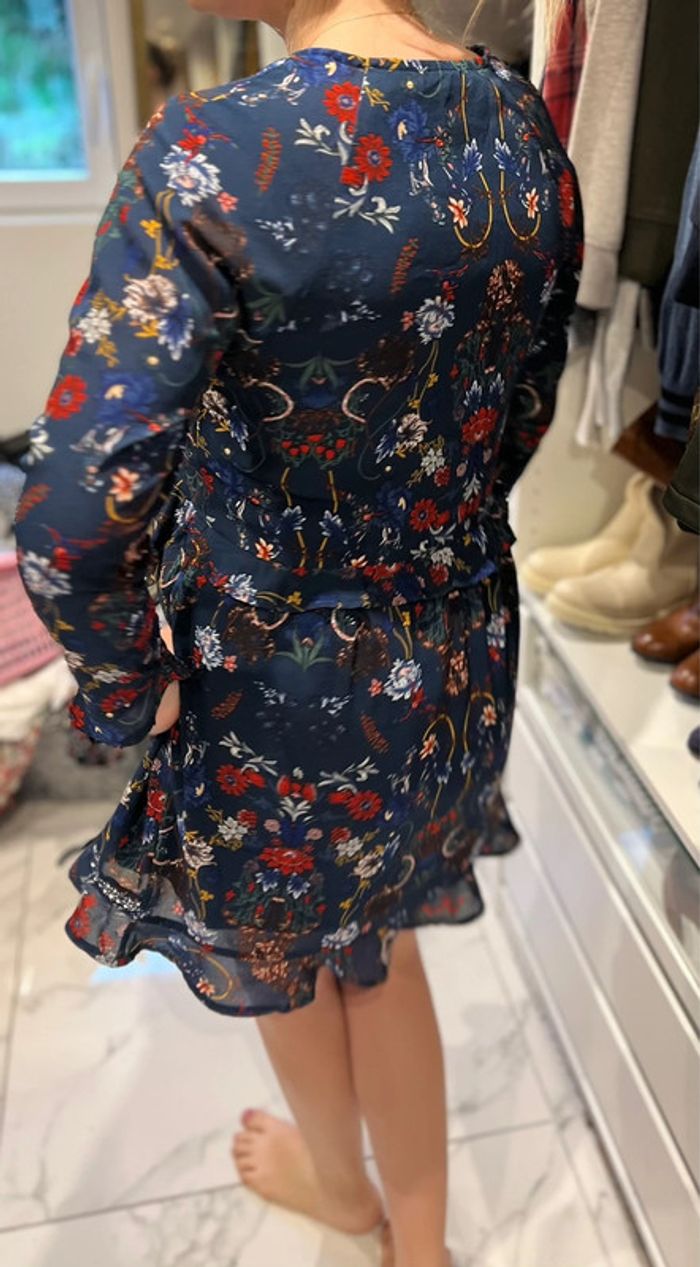 Robe femme taille 36 38 S M marque kilky fleurs voilage - photo numéro 6