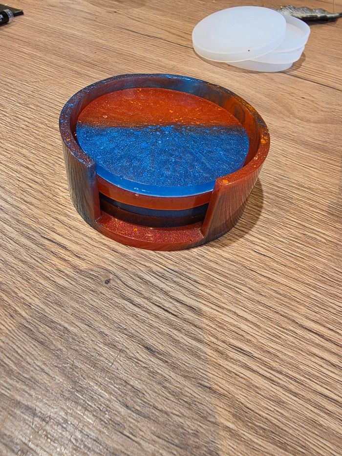 ✨ Dessous de verre en résine avec socle assorti ✨