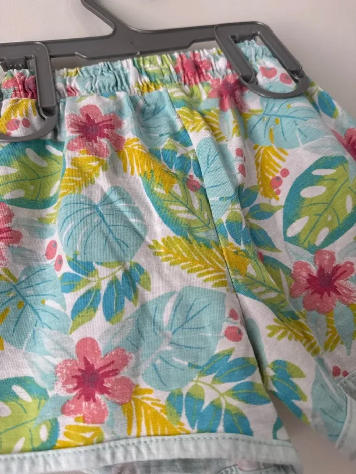 👖 short fleuri - fille -5 ans - 110 cm - orchestra très bon état - photo numéro 7