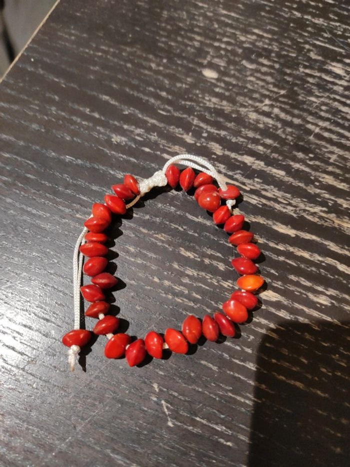 Bracelet perles rouge foncé - photo numéro 2