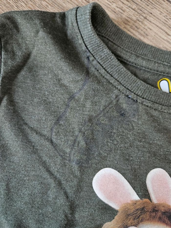 T.shirt manches longues kaki Lapins crétins 6 ans - photo numéro 4