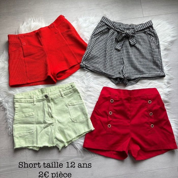 Short fille taille 12 ans