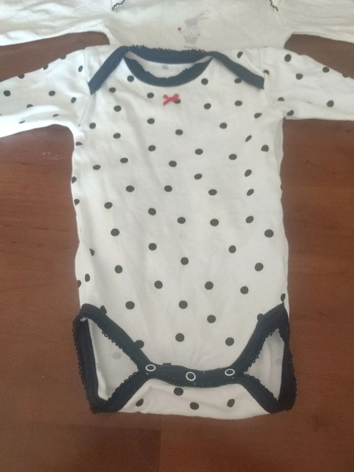 Lot de 2 body bébé manches longues Absorba 6 mois très bon état - photo numéro 2