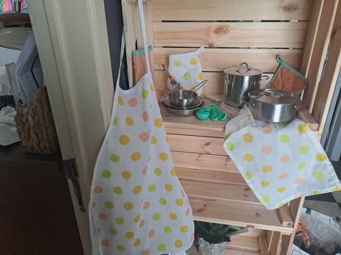 Jeu pour dinette avec casserole en métal - photo numéro 2