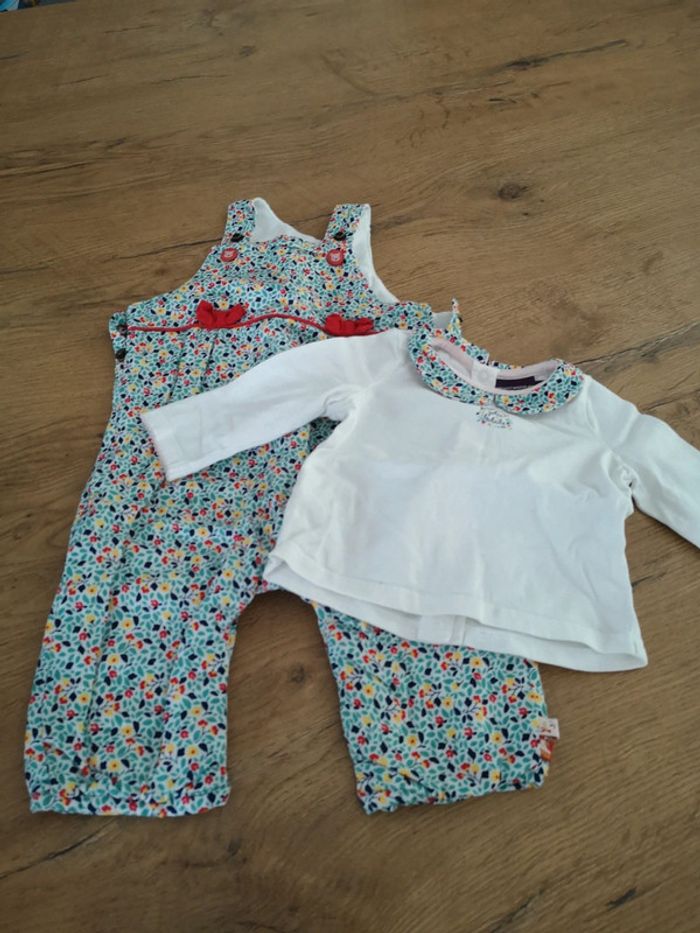 Ensemble salopette sergent major 3 mois