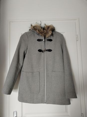 Manteau gris duffle coat capuche 36 S Kiabi