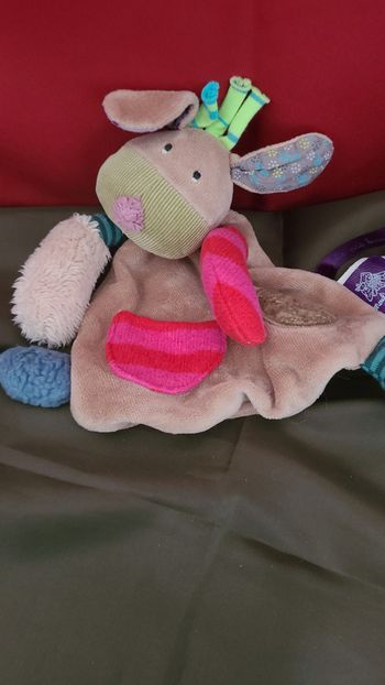 Doudou plat chien MOULIN ROTY Les Jolis Pas Beaux beige