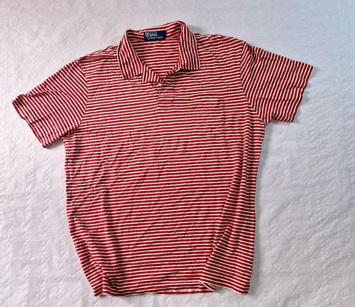 Polo manches courtes , a rayures , homme , Ralph lauren , taille XL