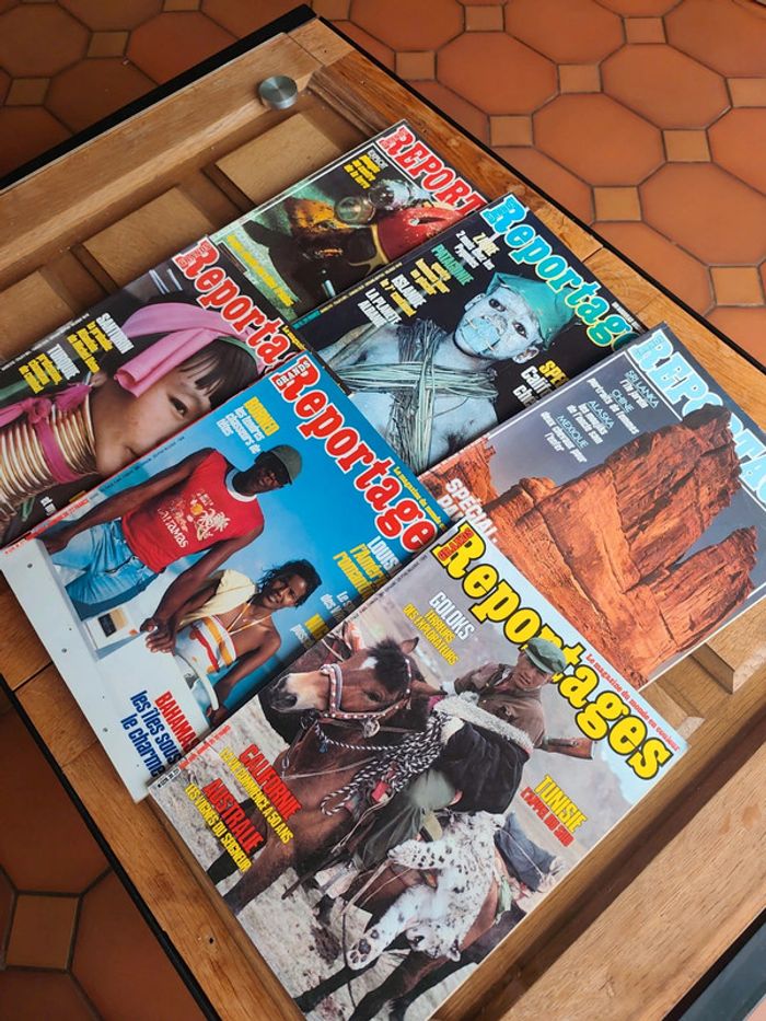 Lot de 6 anciens magazines Grands Reportages 1984