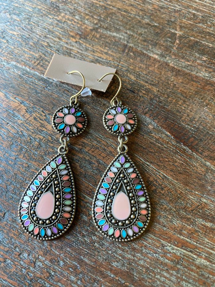Boucles d’oreilles colorées - photo numéro 4