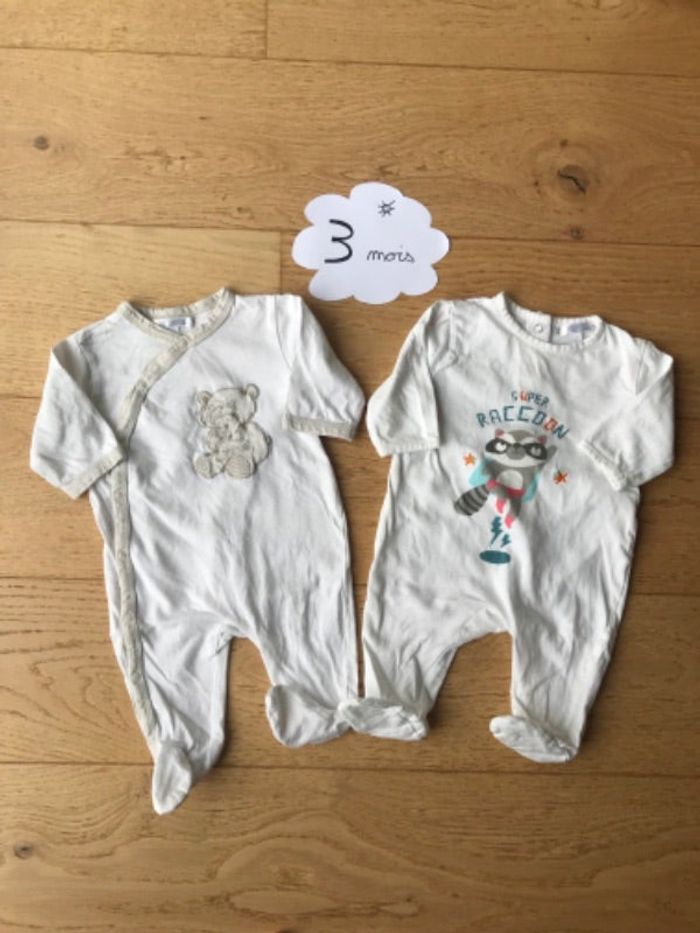 Lot 2 pyjamas fin été 3 mois kiabi