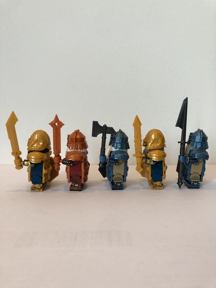 Figurine type lego 5 nains d’Erébor. le seigneur des anneaux/Hobbit - photo numéro 4