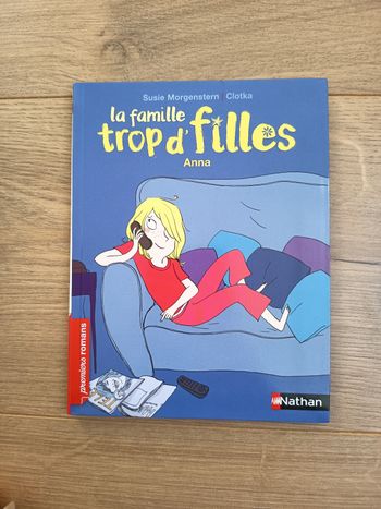 Livre roman enfant, La famille trop d'filles, Anna, Éditions Nathan