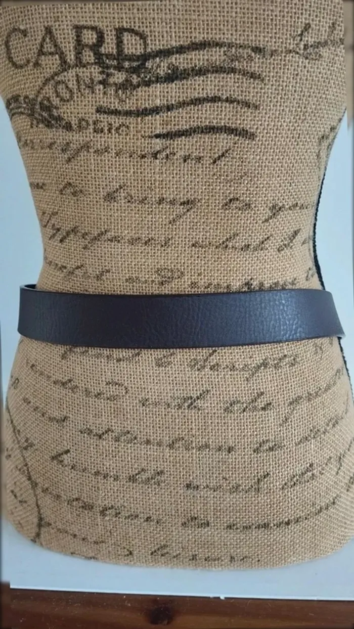 Ceinture marron foncé 85 cm femme boucle rectangulaire - photo numéro 7