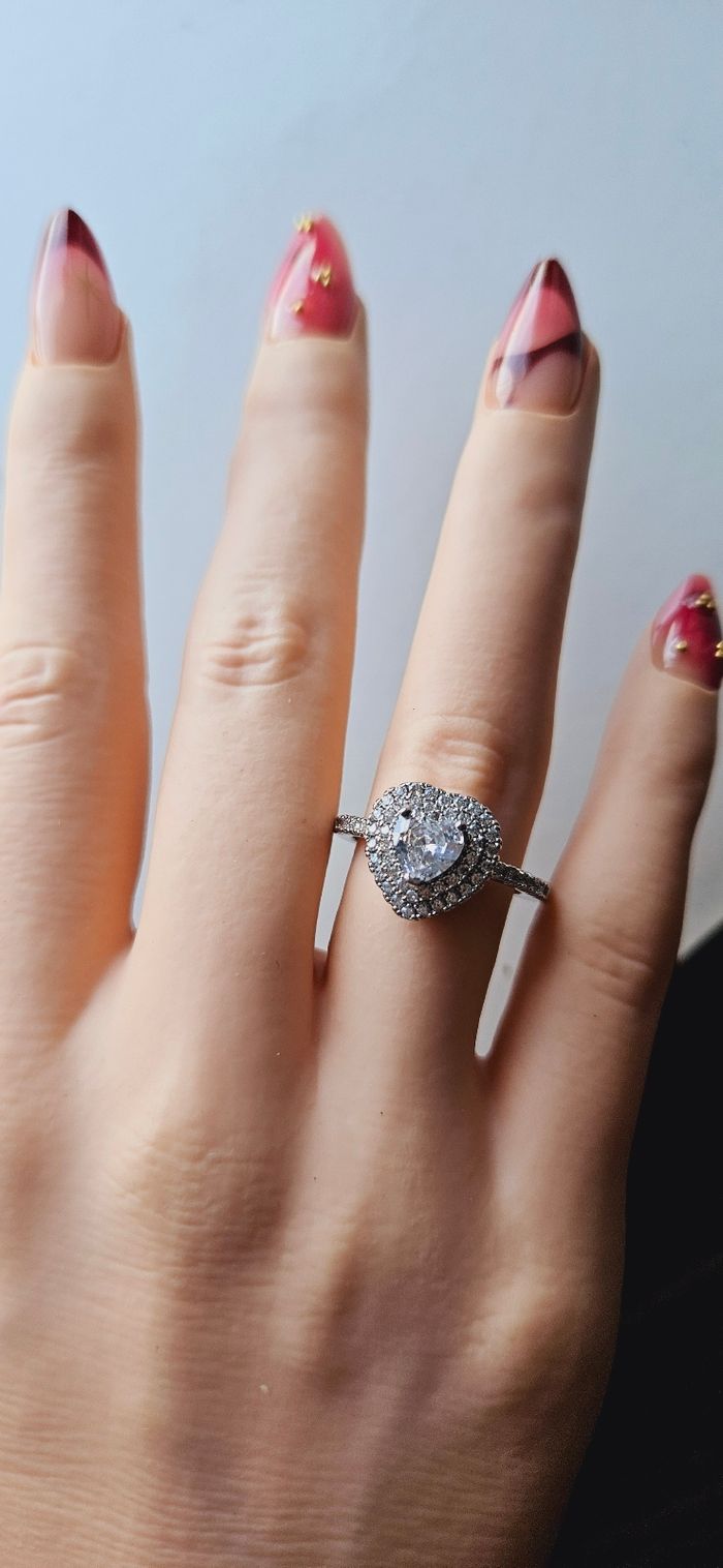 Jolie bague cœur couleur argent neuf - photo numéro 4