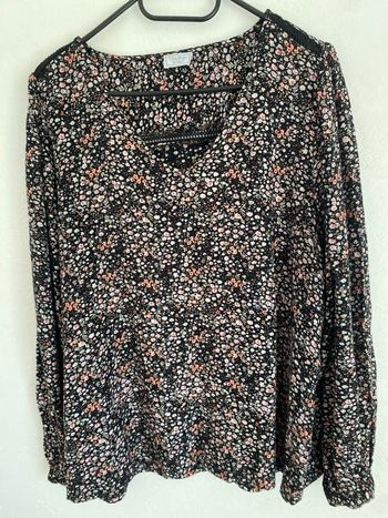 Blouse manches longues fleurie