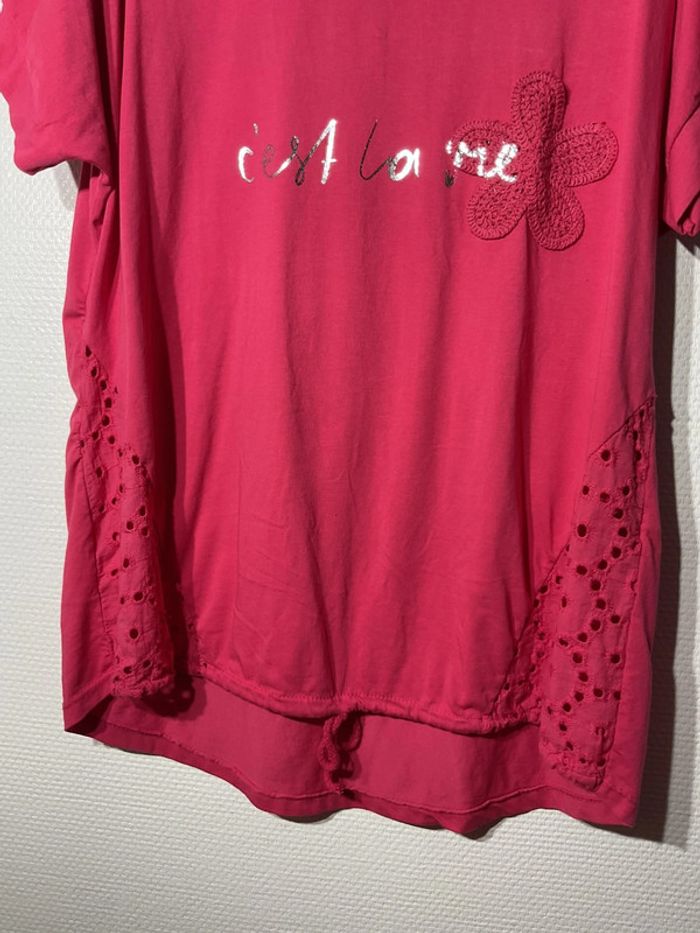 T-shirt « c’est la vie » femme taille unique (40-44)- new sunshine - neuf avec étiquette - photo numéro 2