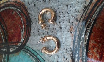 boucles d'oreilles petits anneaux dorés