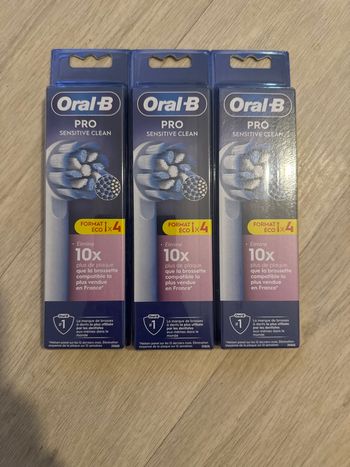 Pack 12 brossettes Oral-b sensitive neuves