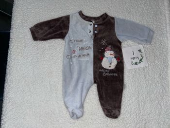 Pyjama bébé bonhomme de neige