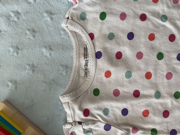 teeshirt manches longues blanc à pois multicolore 18/24 mois babygap - photo numéro 8