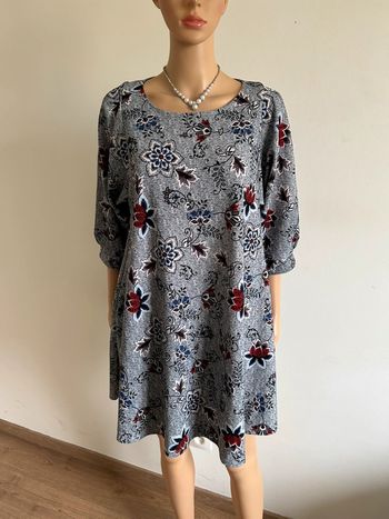 Robe grise et imprimée avec manches 3/4 Morgan taille 36 jamais portée