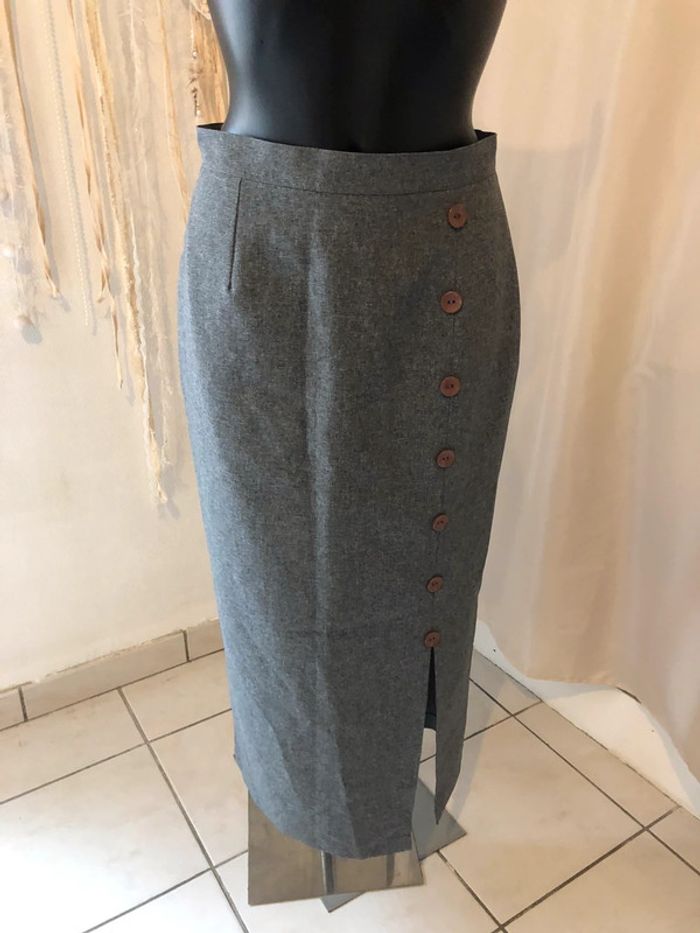 Jupe longue grise