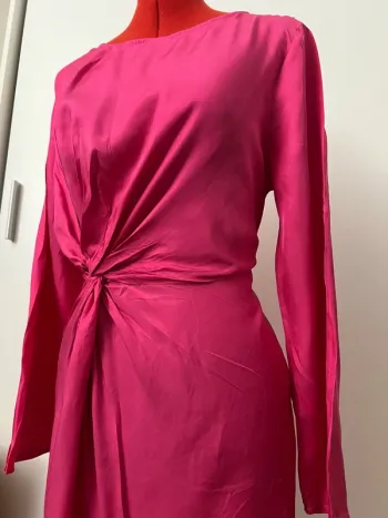 Robe rose fuschia drapée H&M