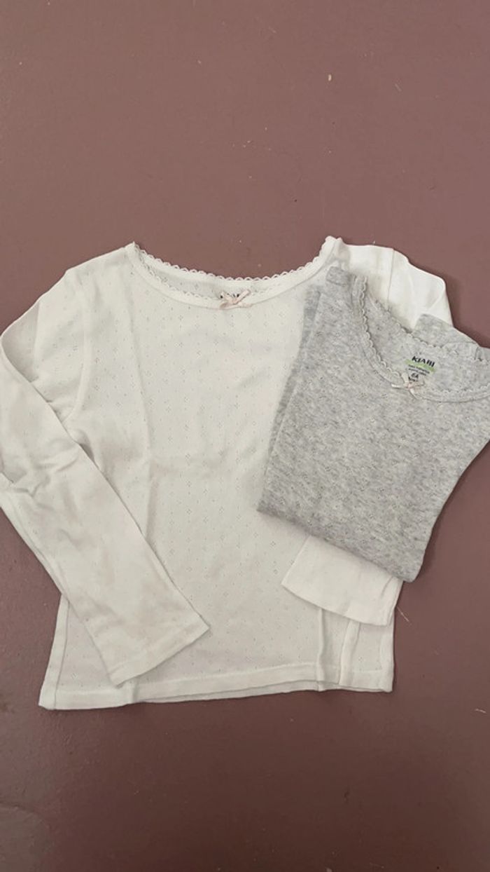 Lot 2 tee-shirts de peau fille 6 ans kiabi