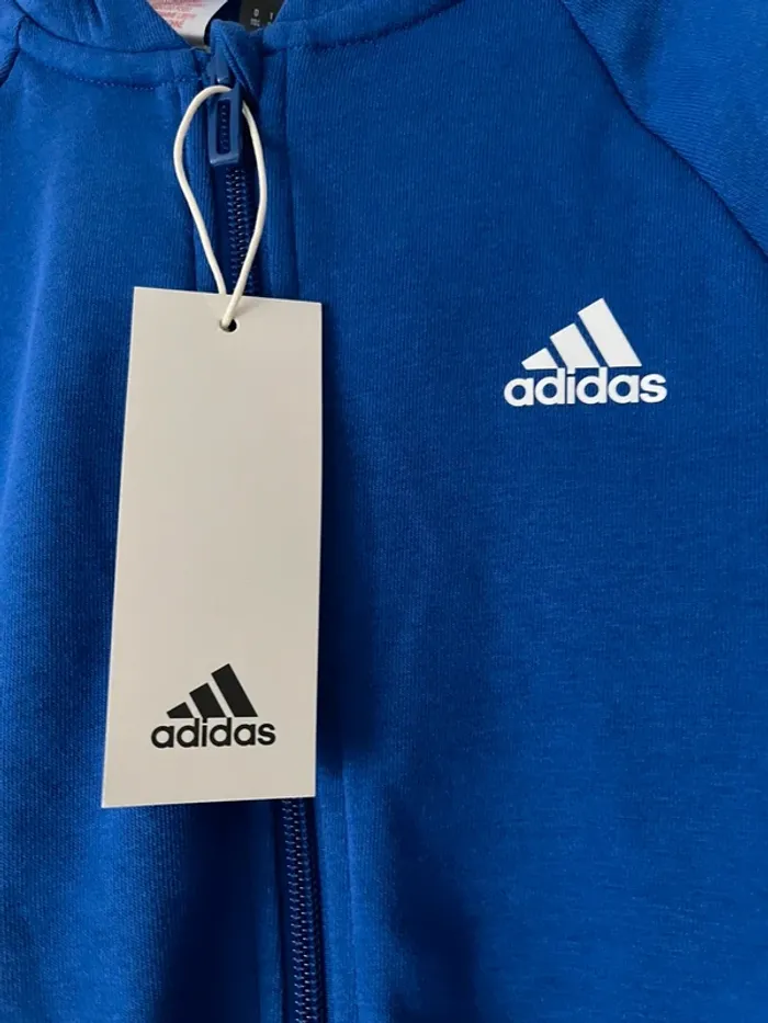 Combinaison / grenouillère adidas bleue avec bandes blanches taille 3-4 ans - photo numéro 4