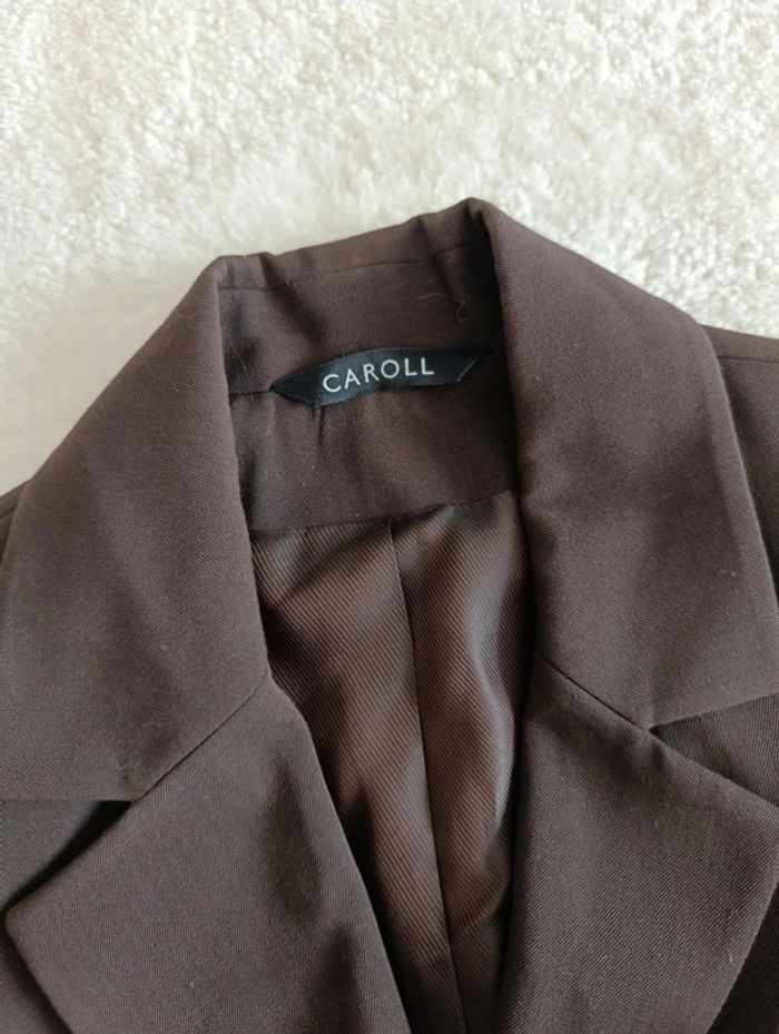 Veste blazer Caroll marron 36 3 boutons - photo numéro 8