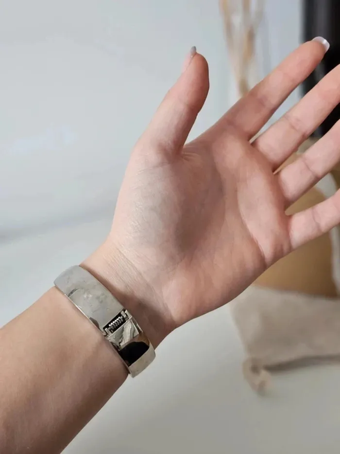 Bracelet feuilles argenté - photo numéro 4