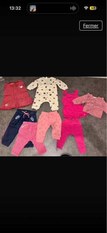 Lot vêtements 9 mois bébé fille