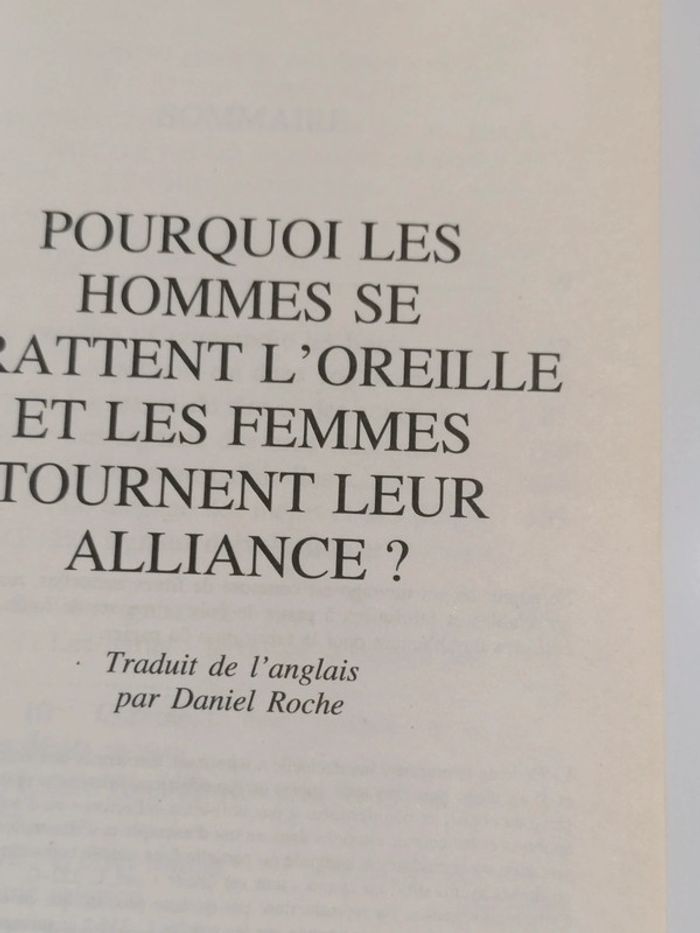 Livre pourquoi les hommes se grattent l oreille et les femmes tournent leurs alliance ? 📗 - photo numéro 20