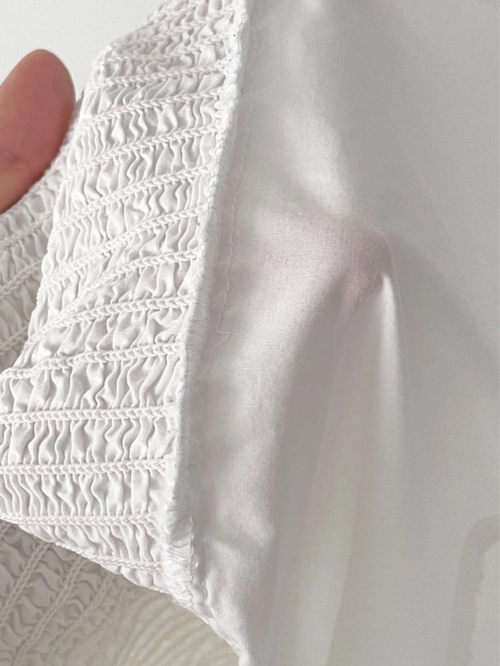 Magnifique crop top blanc en coton à nouer avec un gros noeud sur le devant - photo numéro 14